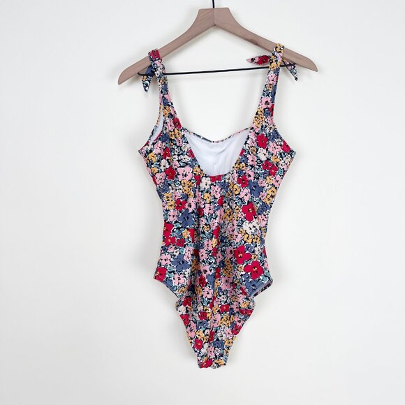 New Floral Print One Piece Swimsuit Retro Bathing Swim Suit Feminine One-Piece - Picture 9 of 10